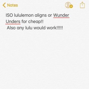 ISO Lululemon